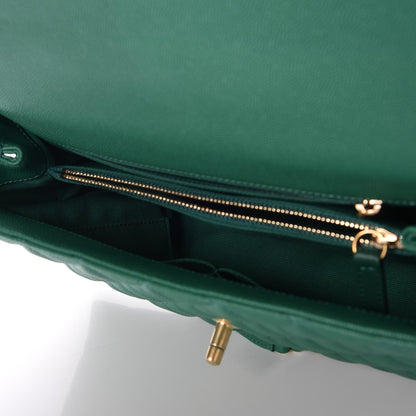 Chanel Caviar Quilted Small Coco Handle Flap Green 5 of 14