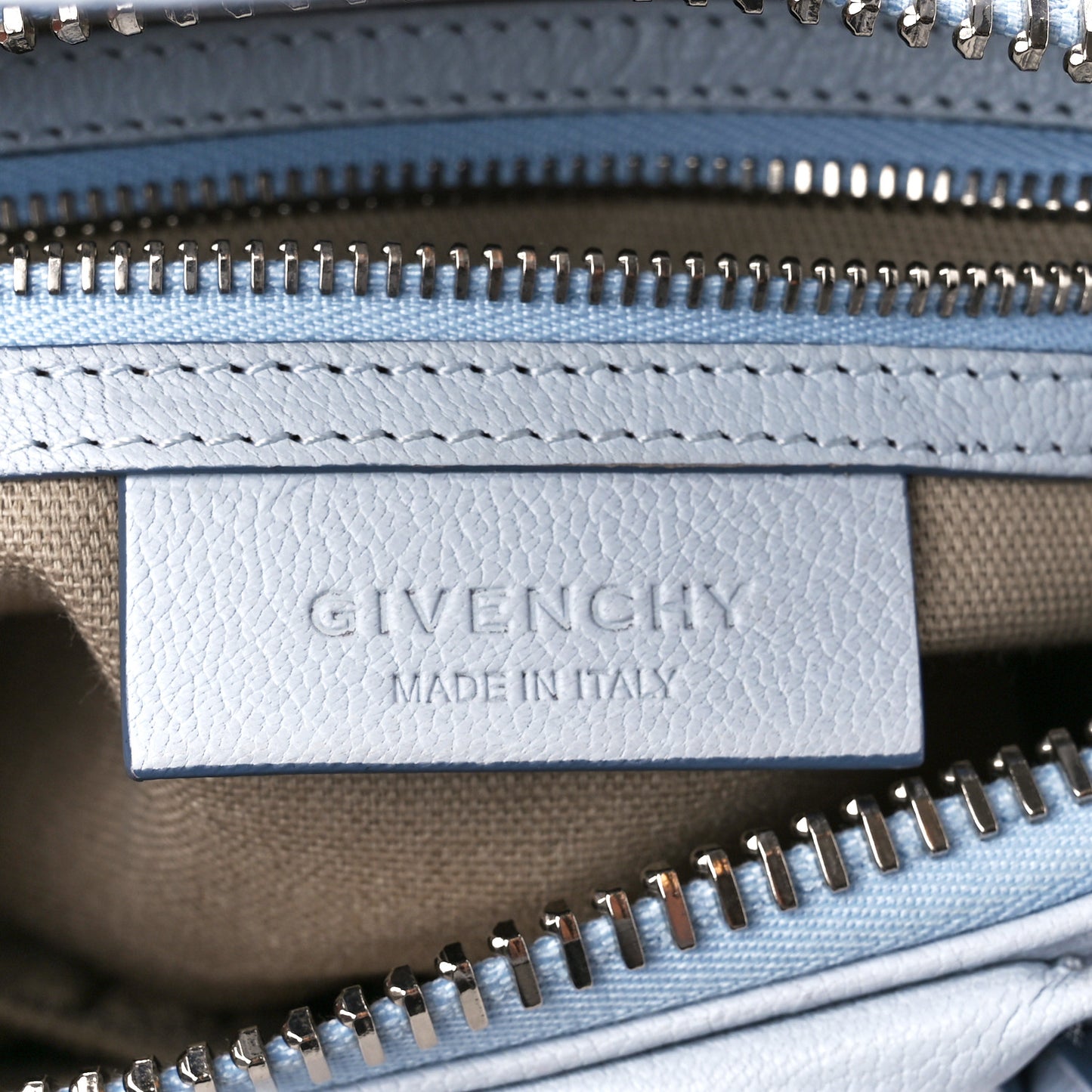 Sugar Goatskin Mini Antigona Baby Blue