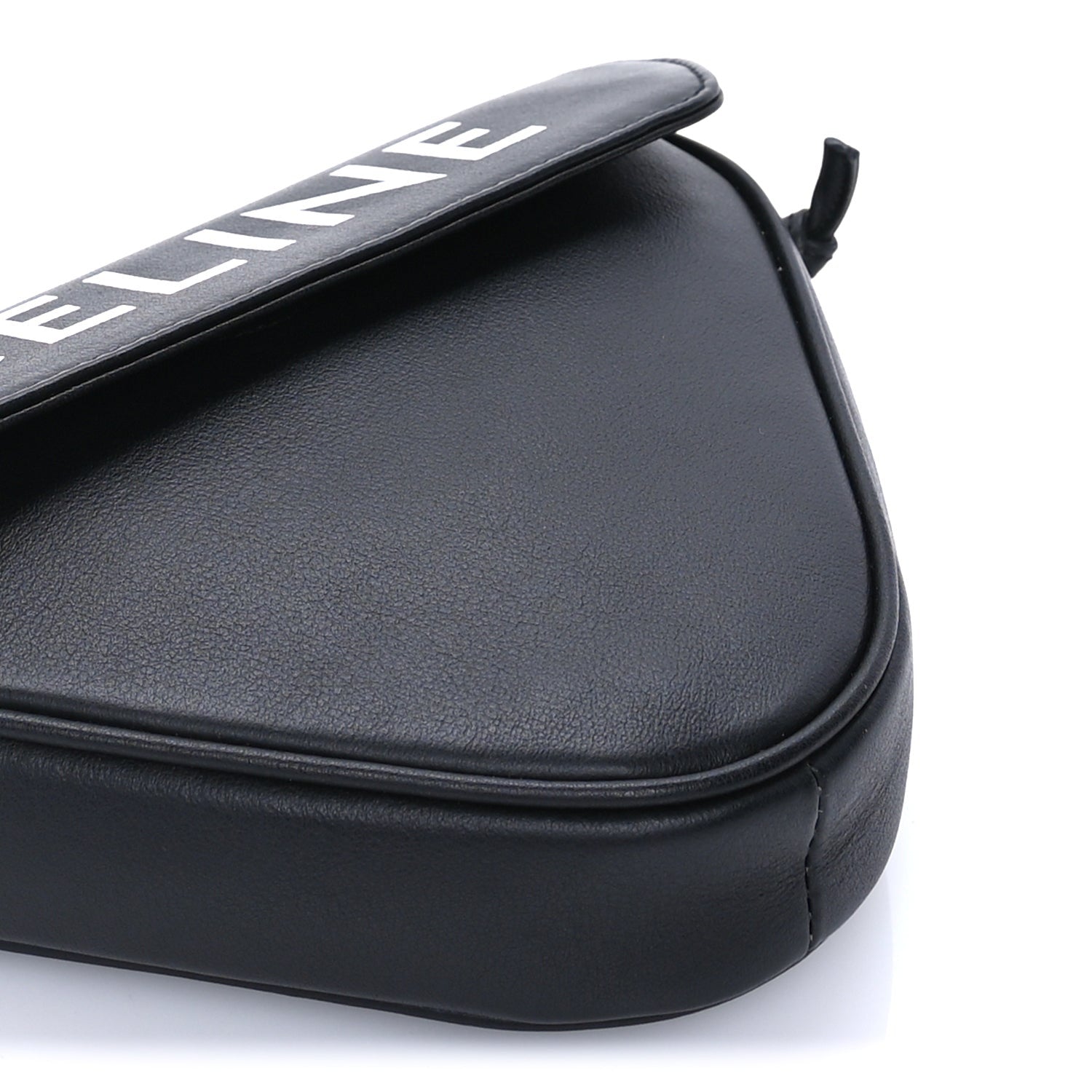 Celine Smooth Calfskin Triangle Crossbody Bag Black 6 of 7