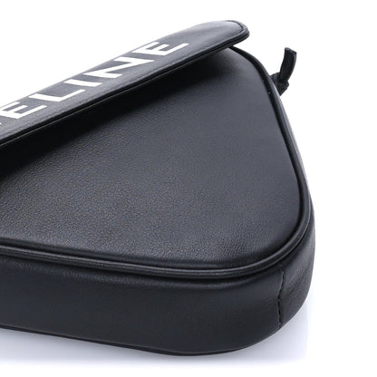 Celine Smooth Calfskin Triangle Crossbody Bag Black 6 of 7
