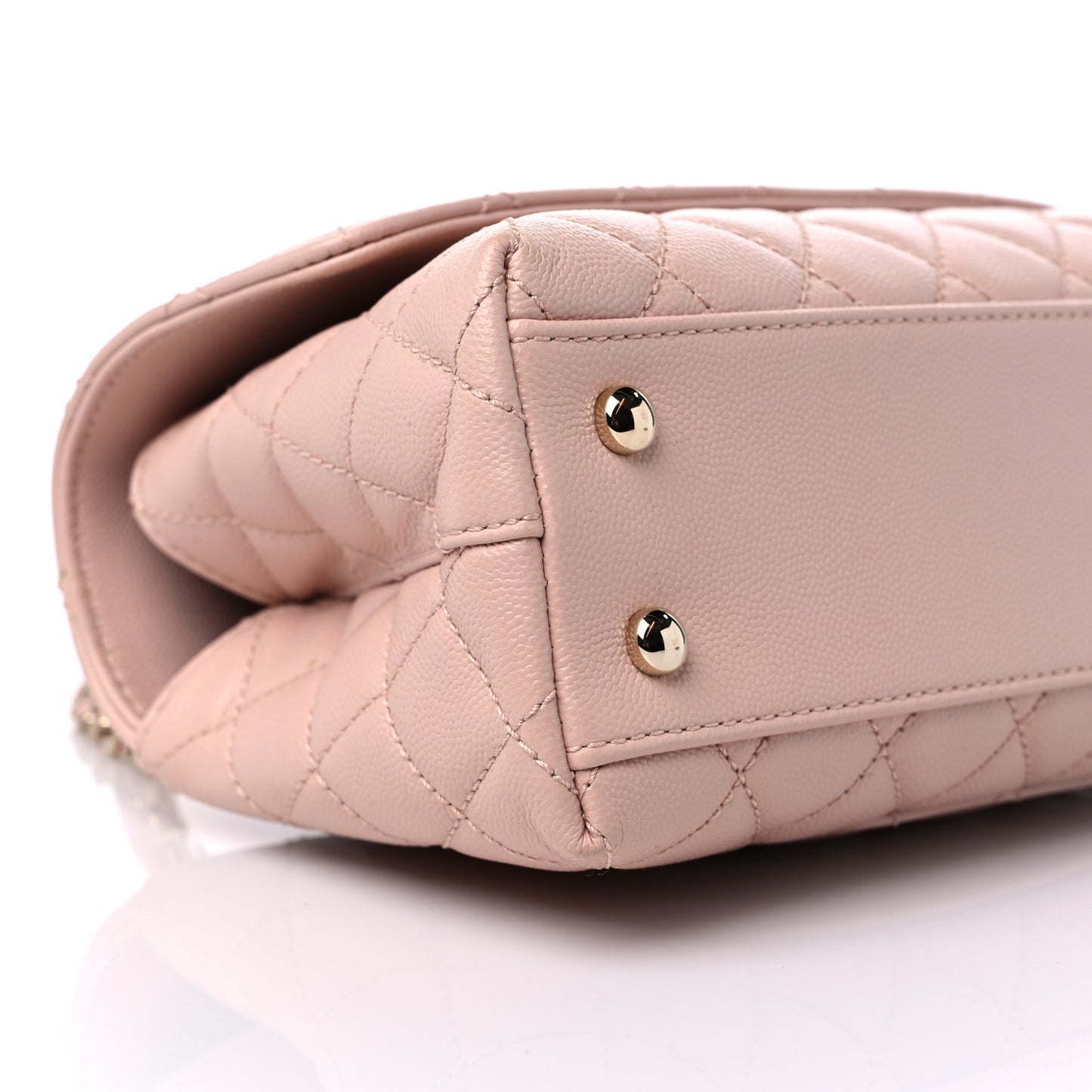 Caviar Quilted Mini Coco Handle Flap Light Pink