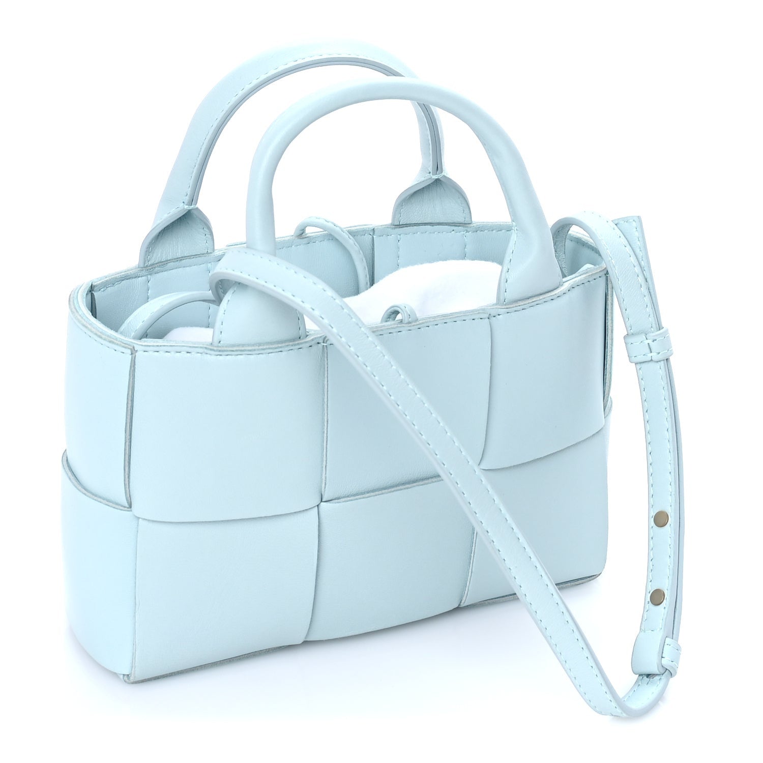 Bottega Veneta Lambskin Maxi Intreccio Candy Arco Tote Celadon 2 of 7