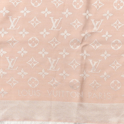 Louis Vuitton Silk Wool Monogram Shawl Rose 2 of 6