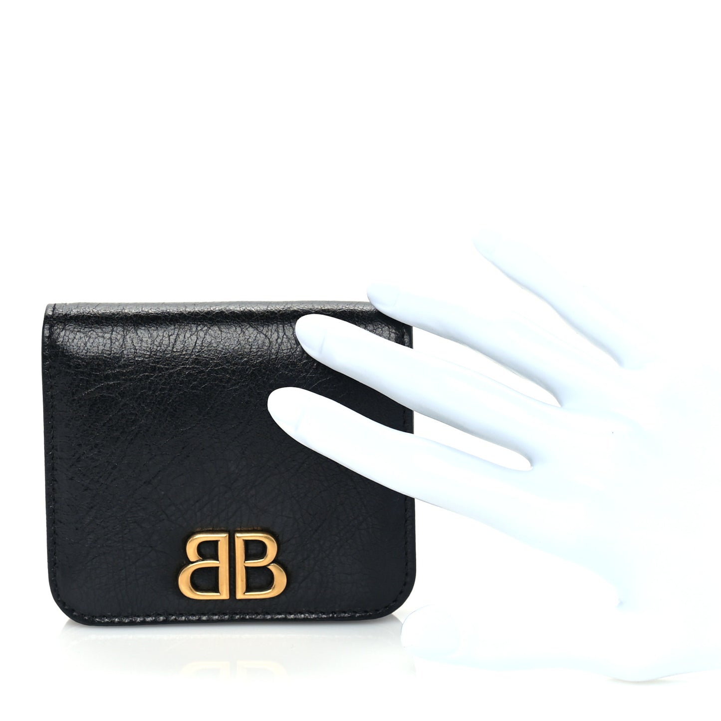 Arena Calfskin Monaco Logo Wallet Black