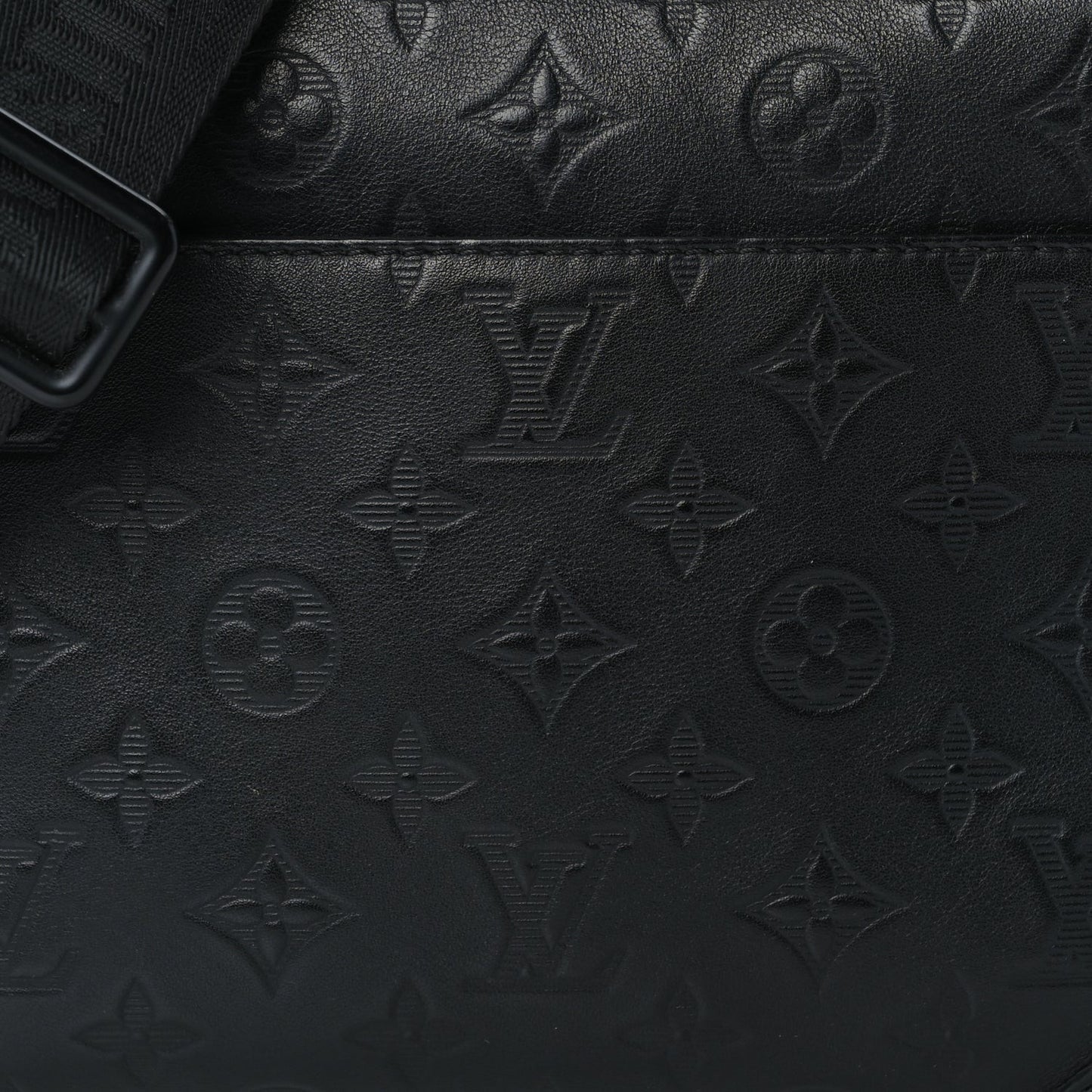 Calfskin Monogram Shadow Duo Messenger Black Black