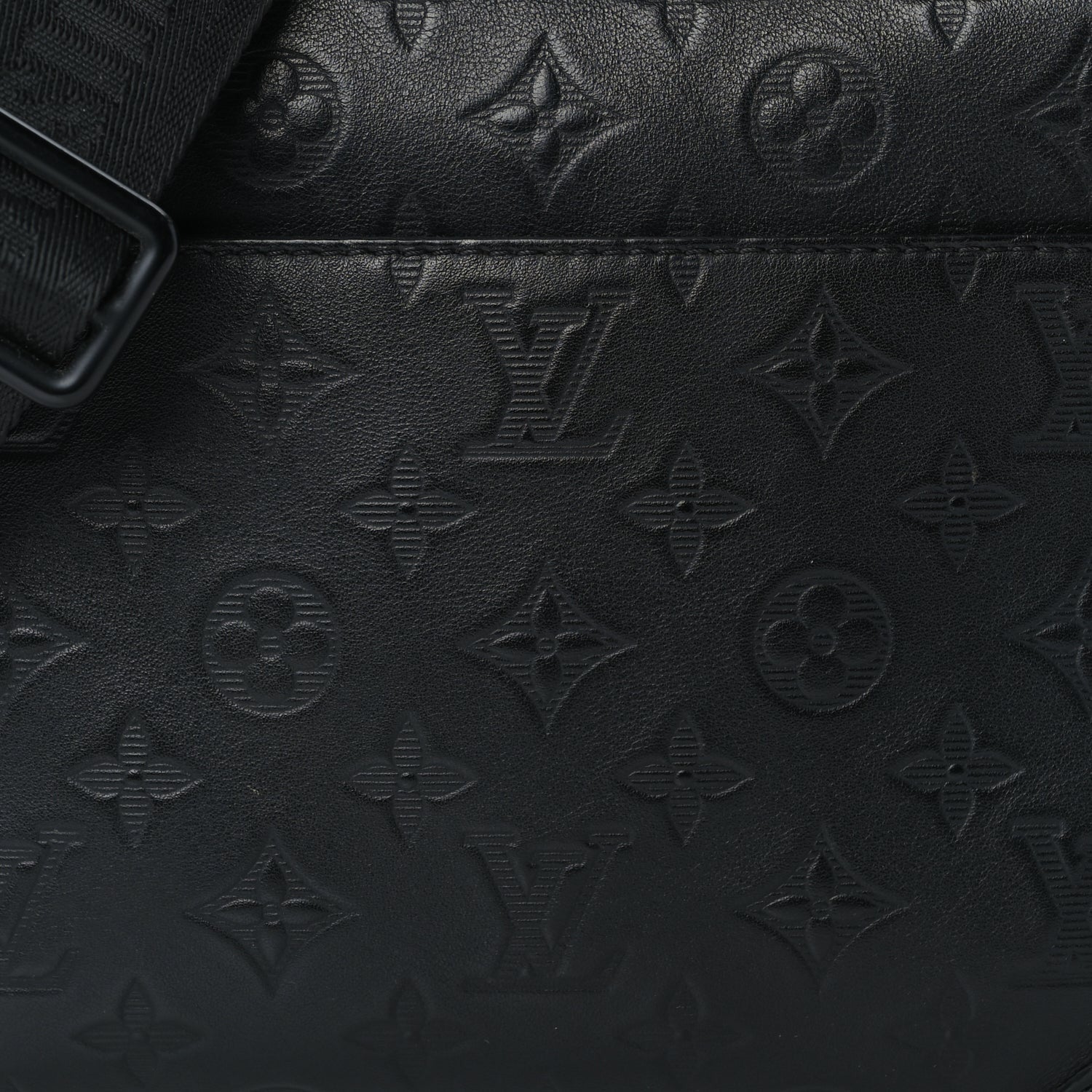 Louis Vuitton Calfskin Monogram Shadow Duo Messenger Black Black 6 of 8