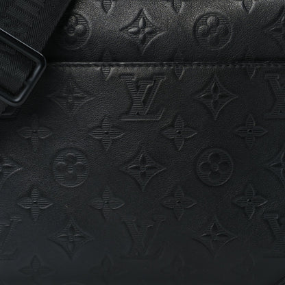 Louis Vuitton Calfskin Monogram Shadow Duo Messenger Black Black 6 of 8