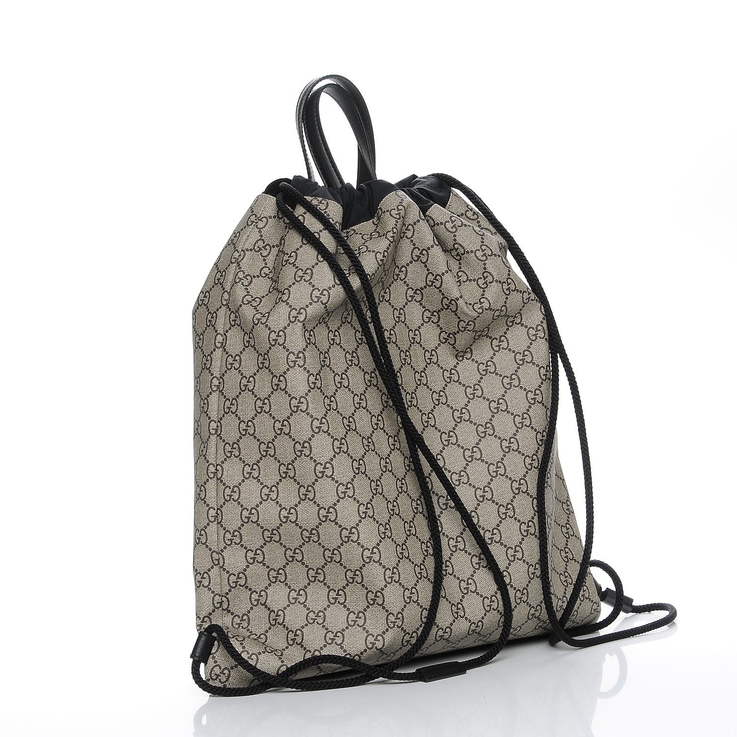 GG Supreme Monogram Angry Cat Drawstring Backpack