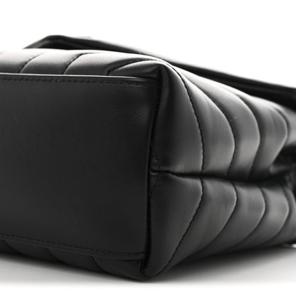 Saint Laurent Calfskin Y Quilted Monogram Small Loulou Chain Satchel Black 11 of 11