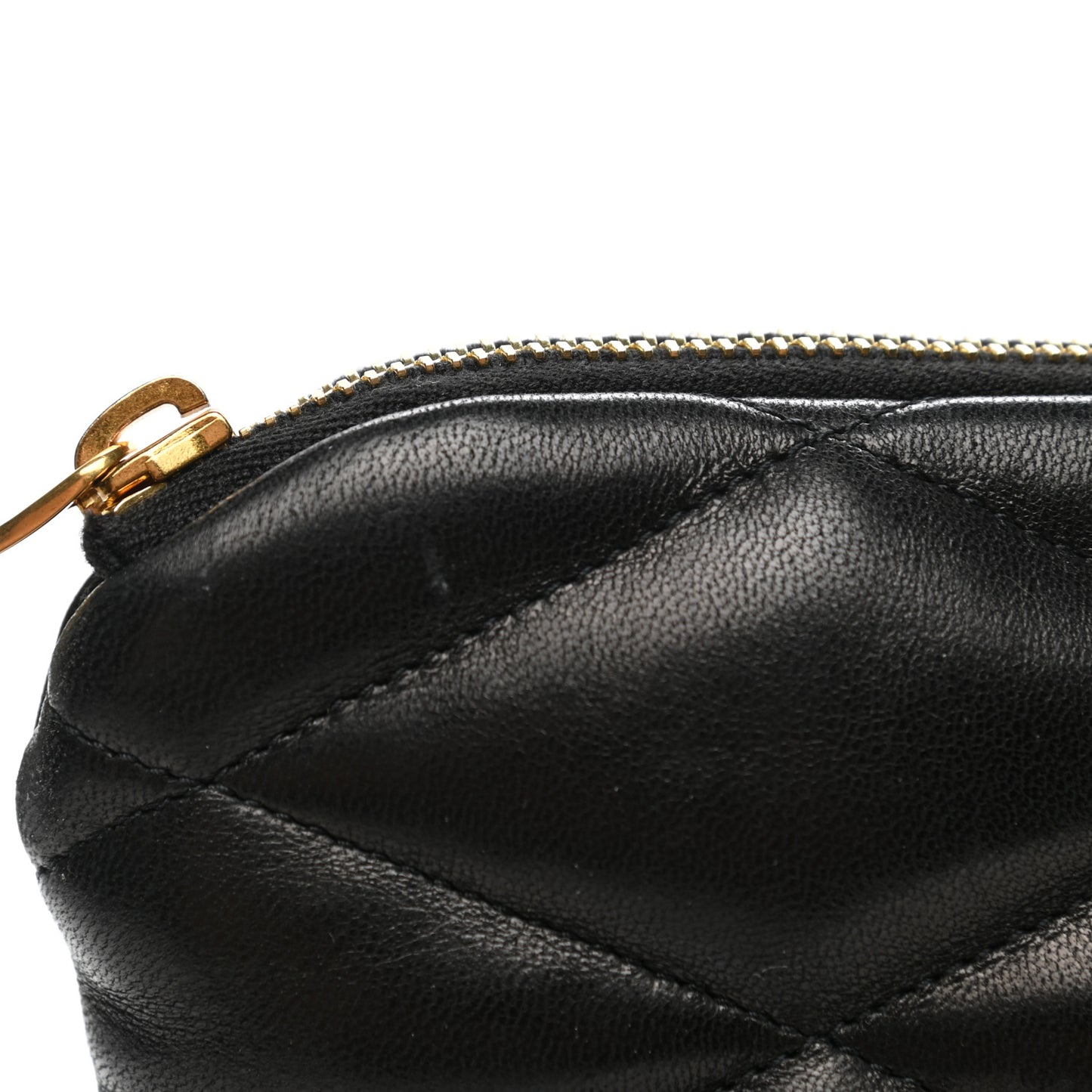 Lambskin Monogram Medium Sade Puffer Pouch Black