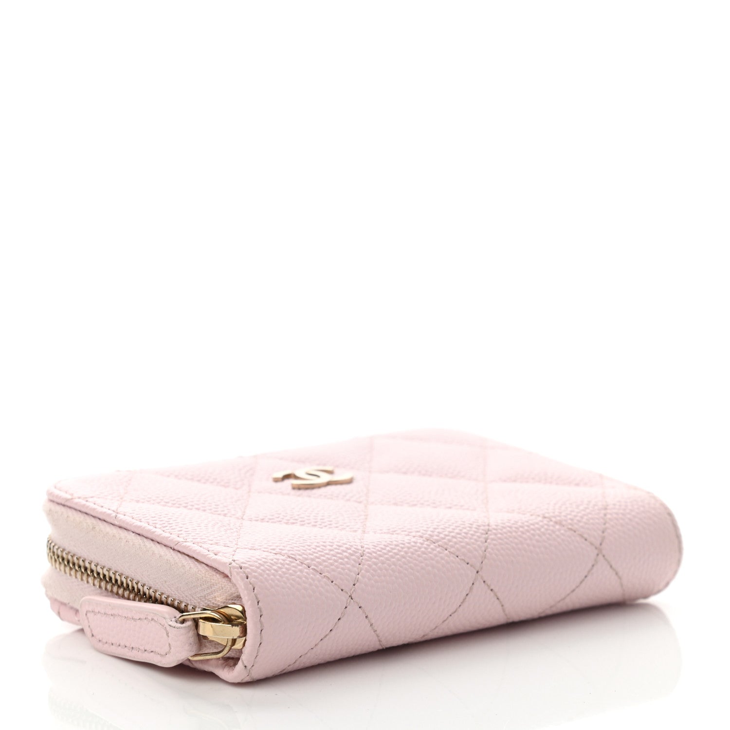 Chanel Caviar Quilted Zip Coin Purse Light Pink 4 of 8