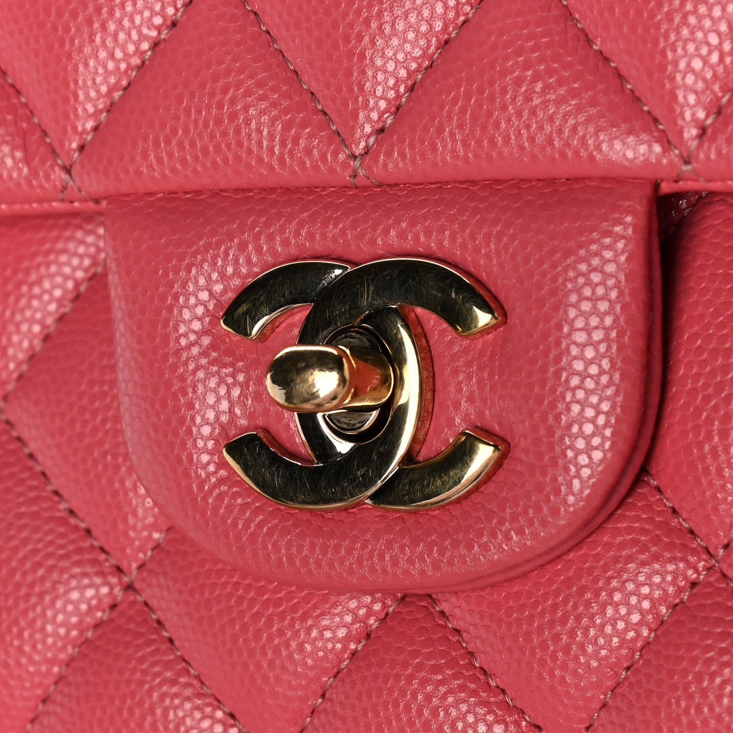 Chanel Caviar Quilted Medium Double Flap Pink 13 of 14
