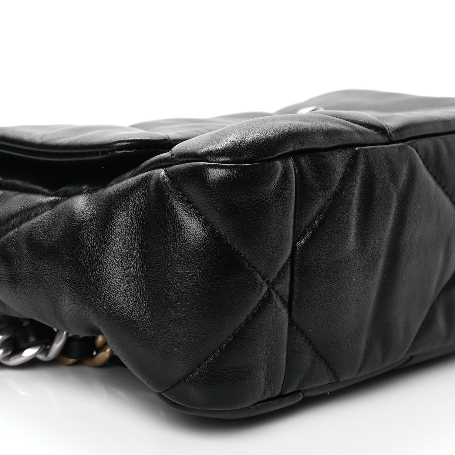 Chanel Lambskin Quilted Medium  19 Flap Black 9 of 10