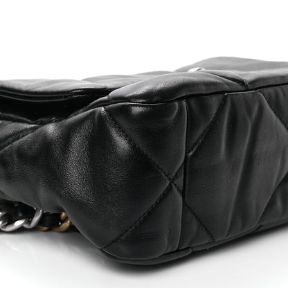 Chanel Lambskin Quilted Medium  19 Flap Black 9 of 10