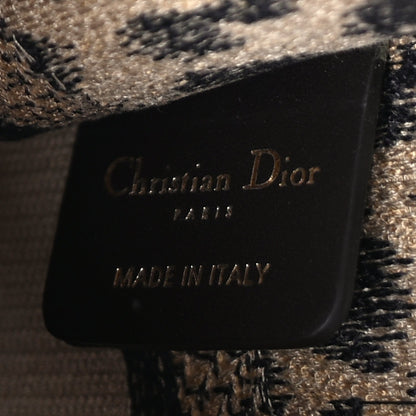 Christian Dior Canvas Mizza Embroidered Mini Leopard Book Tote Beige 5 of 7