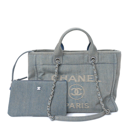 Chanel Denim Small Deauville Tote Light Blue 1 of 7