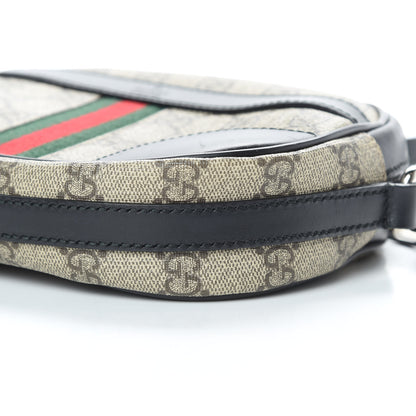 Gucci GG Supreme Monogram Web Small Shoulder Bag Black 10 of 14