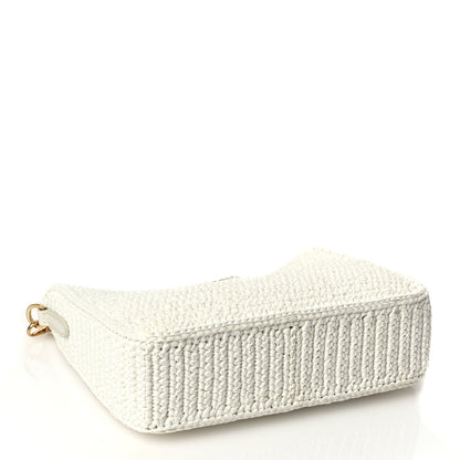 Prada Yarn Raffia Effect Crochet Re-Edition 2005 Shoulder Bag White 3 of 8