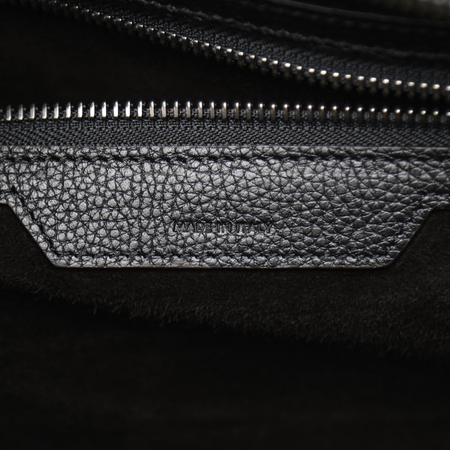 Drummed Calfskin Mini Luggage Black