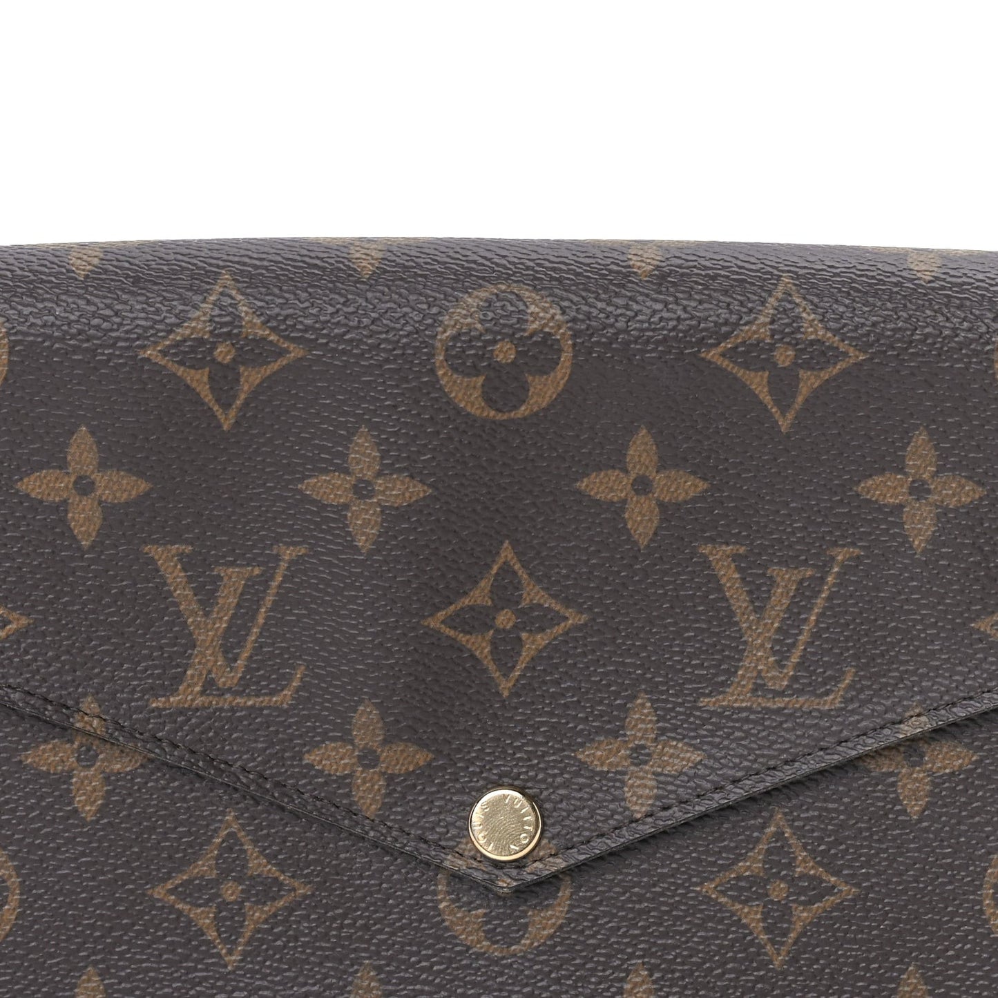 Monogram Pochette Felicie Chain Wallet  Fuchsia