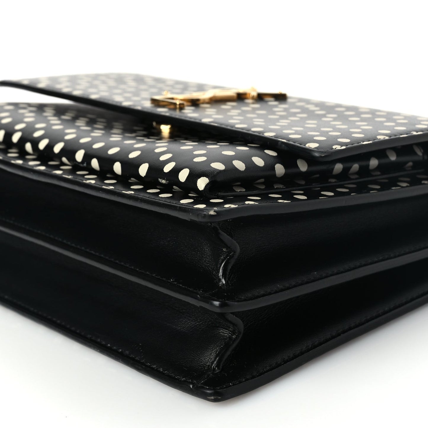 Calfskin Polka Dot Medium Monogram Sunset Black Crema Soft
