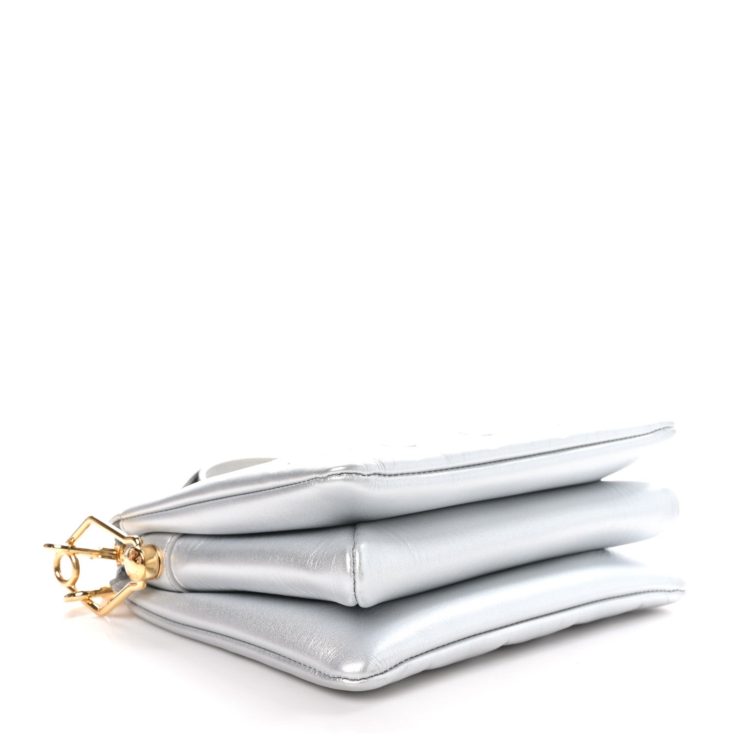 Louis Vuitton Lambskin Embossed Monogram Coussin BB Silver 4 of 10