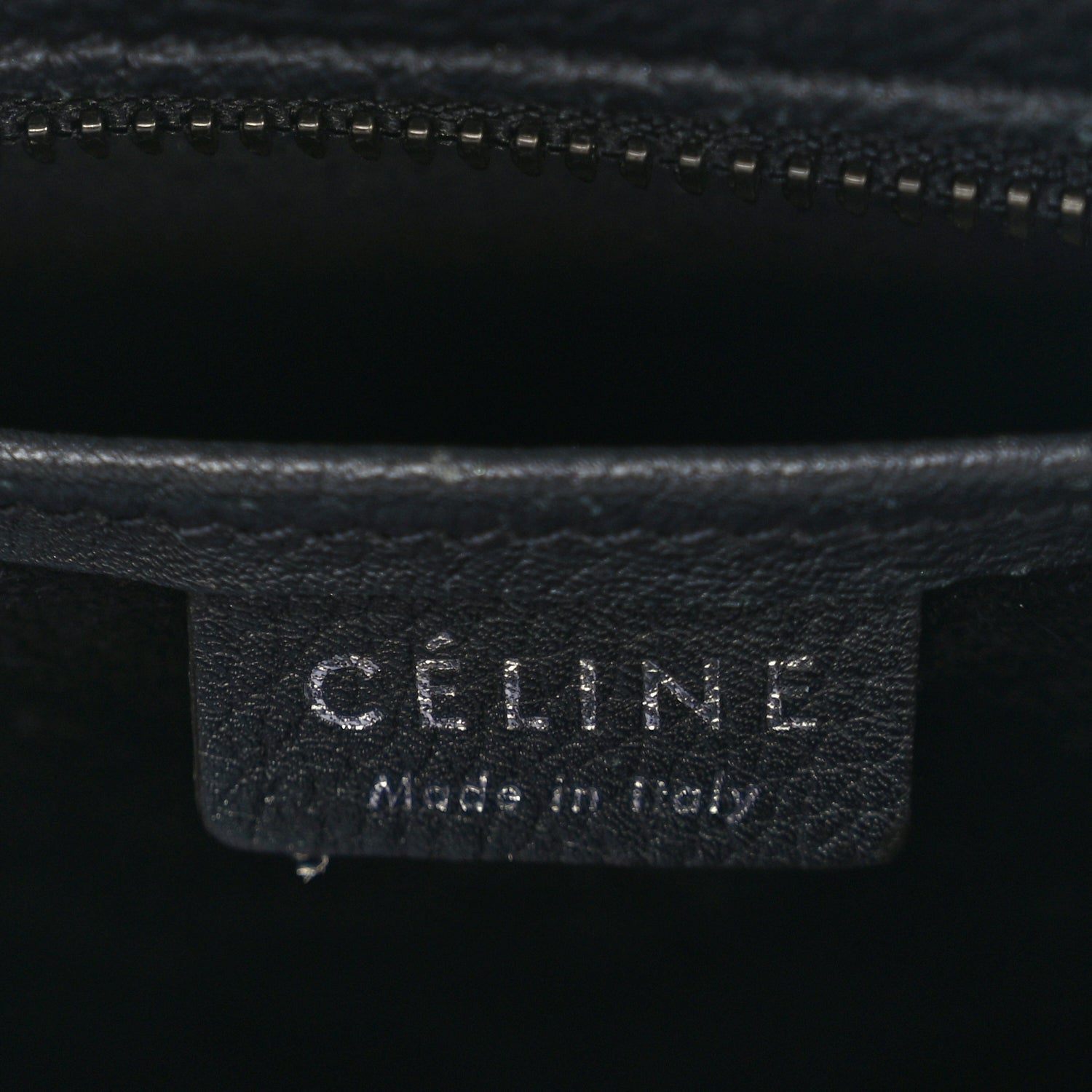 Celine Drummed Calfskin Nano Luggage Black 5 of 8