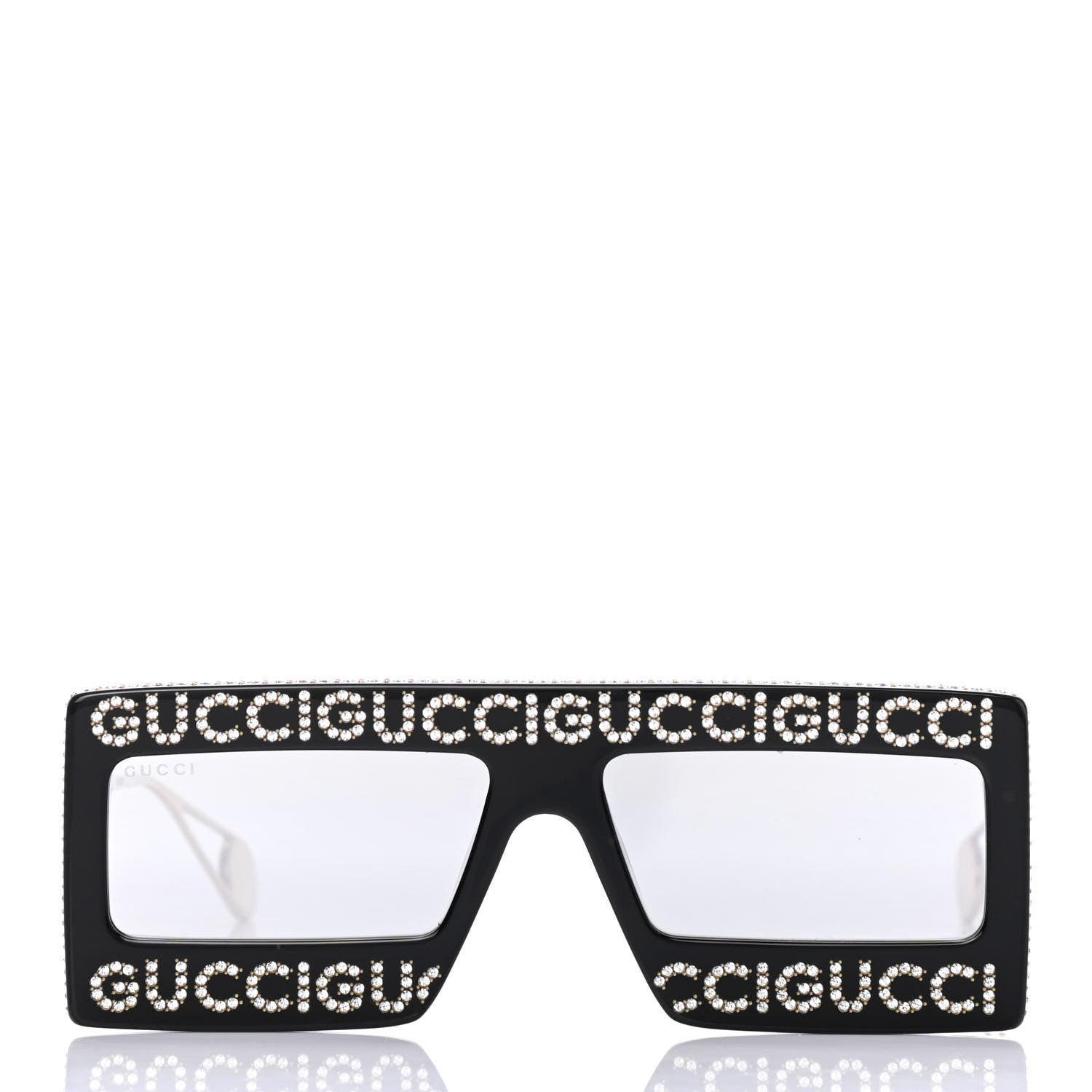 Gucci Acetate Crystal Mask-Frame Sunglasses GG0431S Black 2 of 4