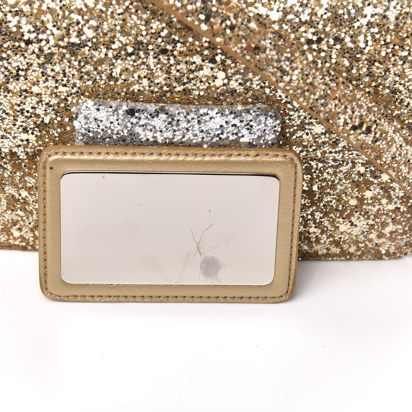 Glitter Small Lulu Bunny Satchel Gold Silver