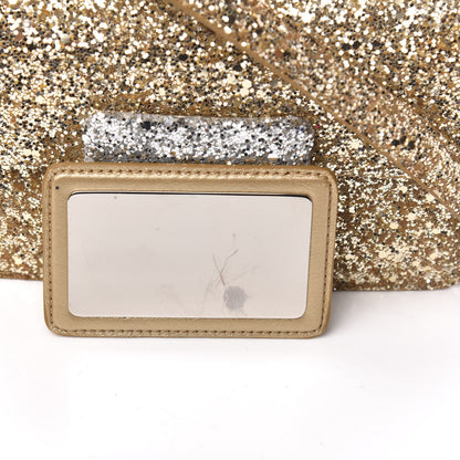 Saint Laurent Glitter Small Lulu Bunny Satchel Gold Silver 10 of 10