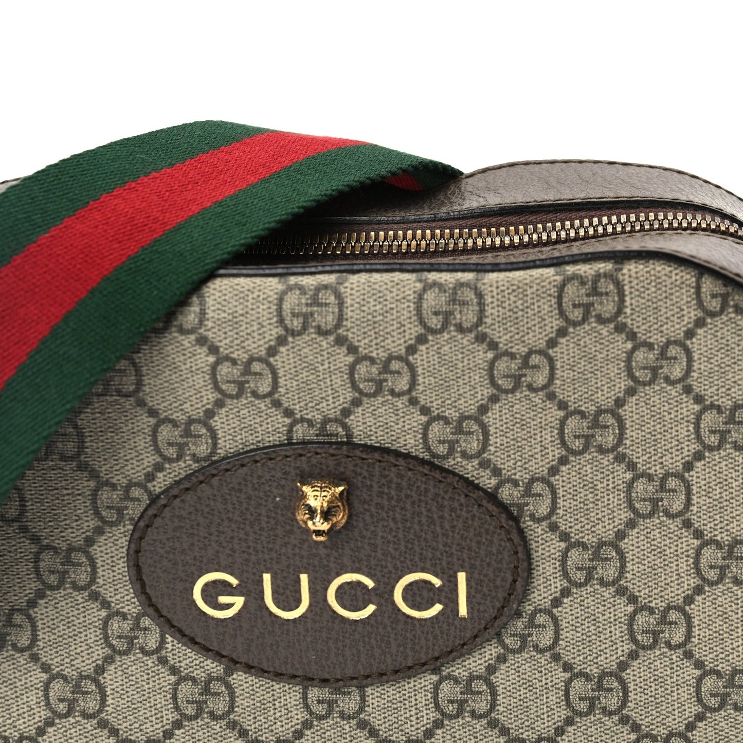 GG Supreme Monogram Web Neo Vintage Shoulder Bag New Acero Crop