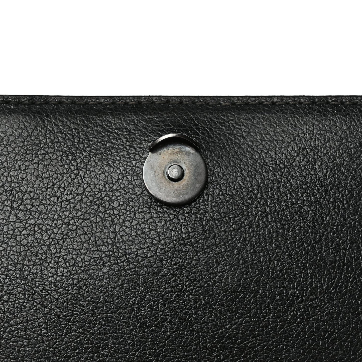 Glace Calfskin Studded Crossbody Black White