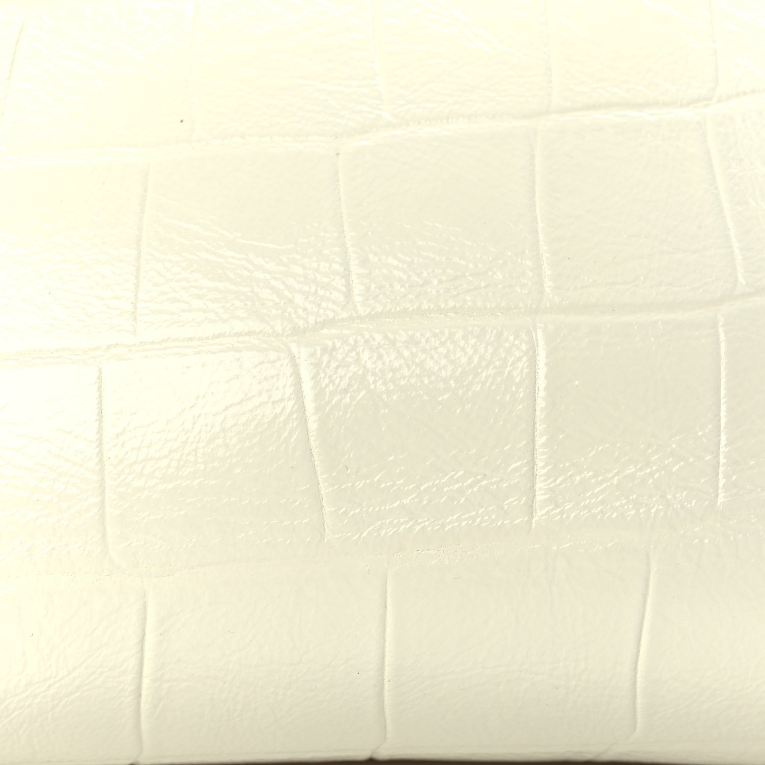 Jacquemus Calfskin Crocodile Embossed The Berlingot Clutch Light Ivory 6 of 8