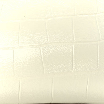 Jacquemus Calfskin Crocodile Embossed The Berlingot Clutch Light Ivory 6 of 8