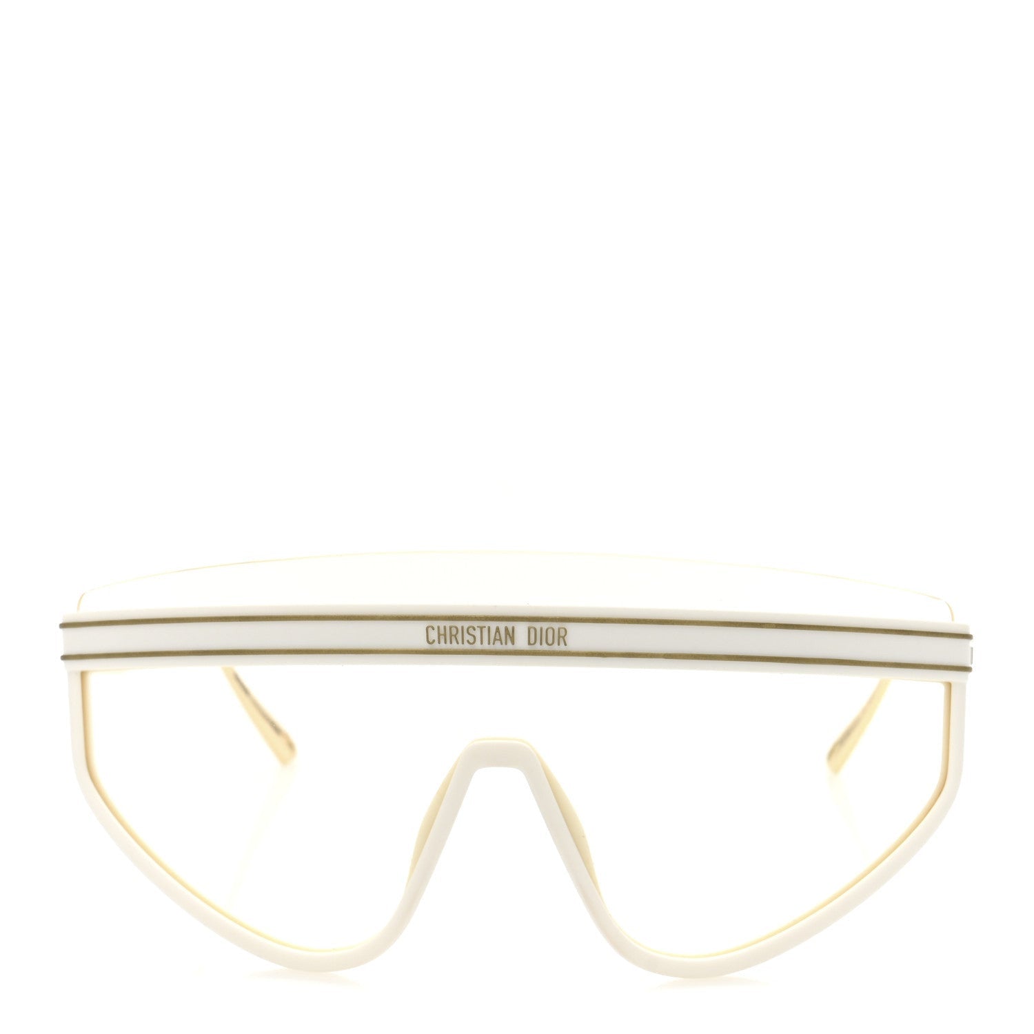Christian Dior Acetate Mask DiorClub M2U Sunglasses Translucent Ivory 2 of 7