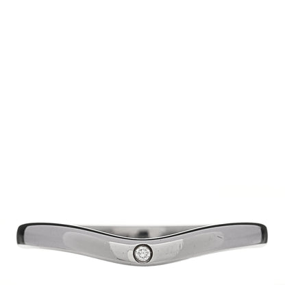 Cartier Platinum 3 Diamond Ballerine Wedding Band Ring 48 4.5 1 of 6