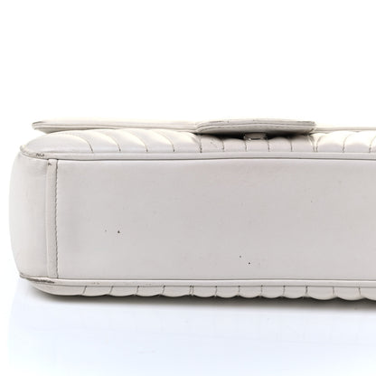 Prada Soft Calf Large Diagramme Flap Bianco 5 of 7