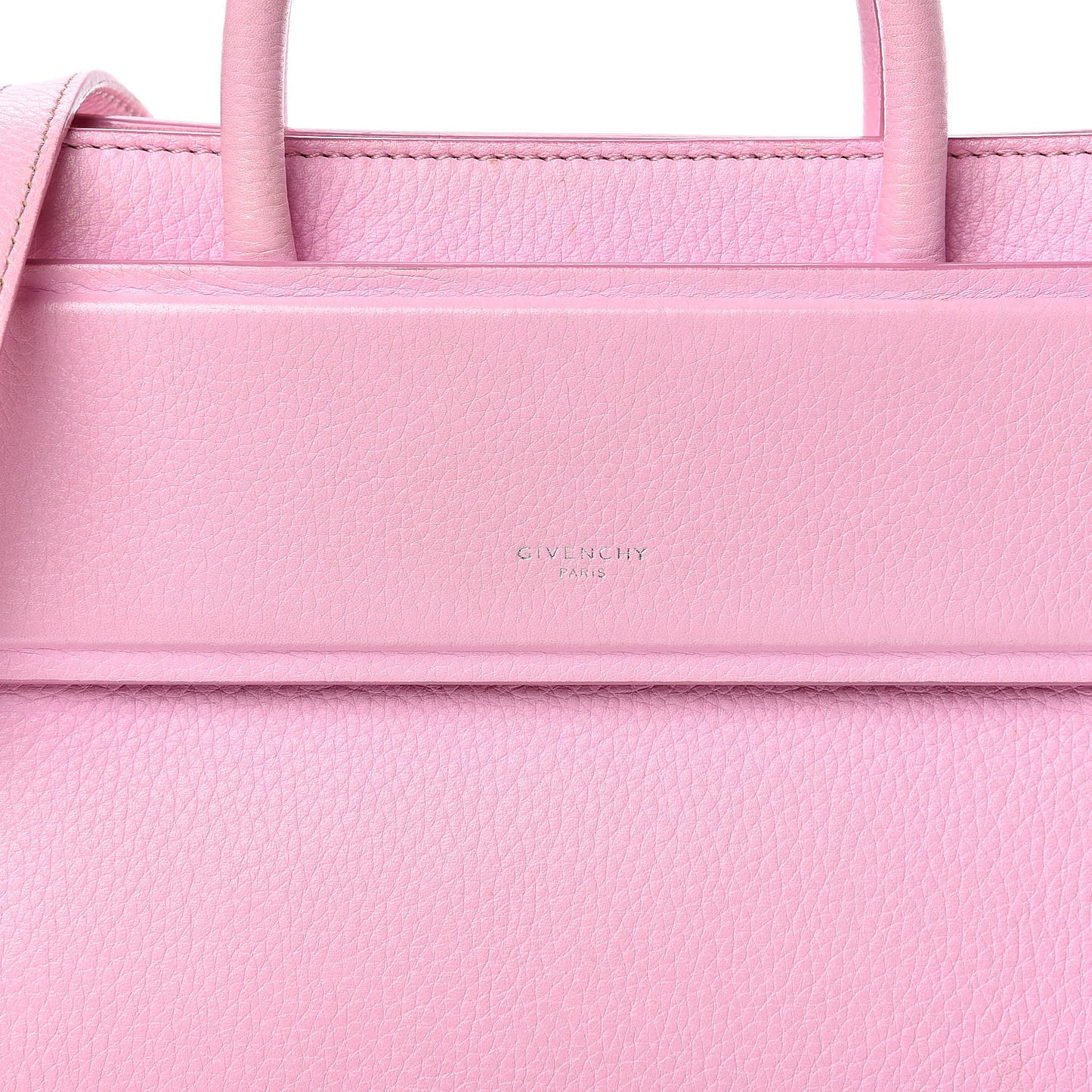 Grained Calfskin Mini Horizon Satchel Bright Pink