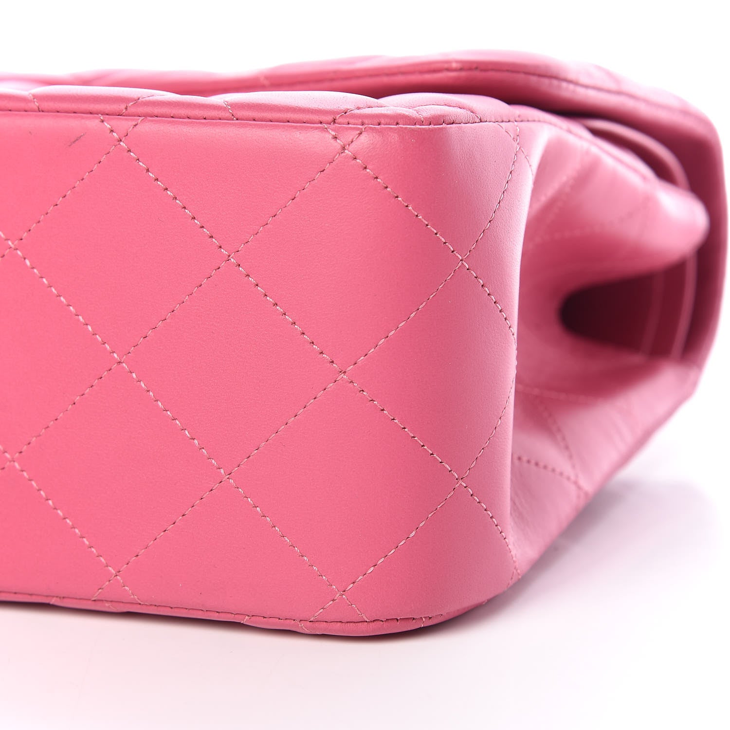 Chanel Lambskin Quilted Jumbo Double Flap Dark Pink 10 of 11