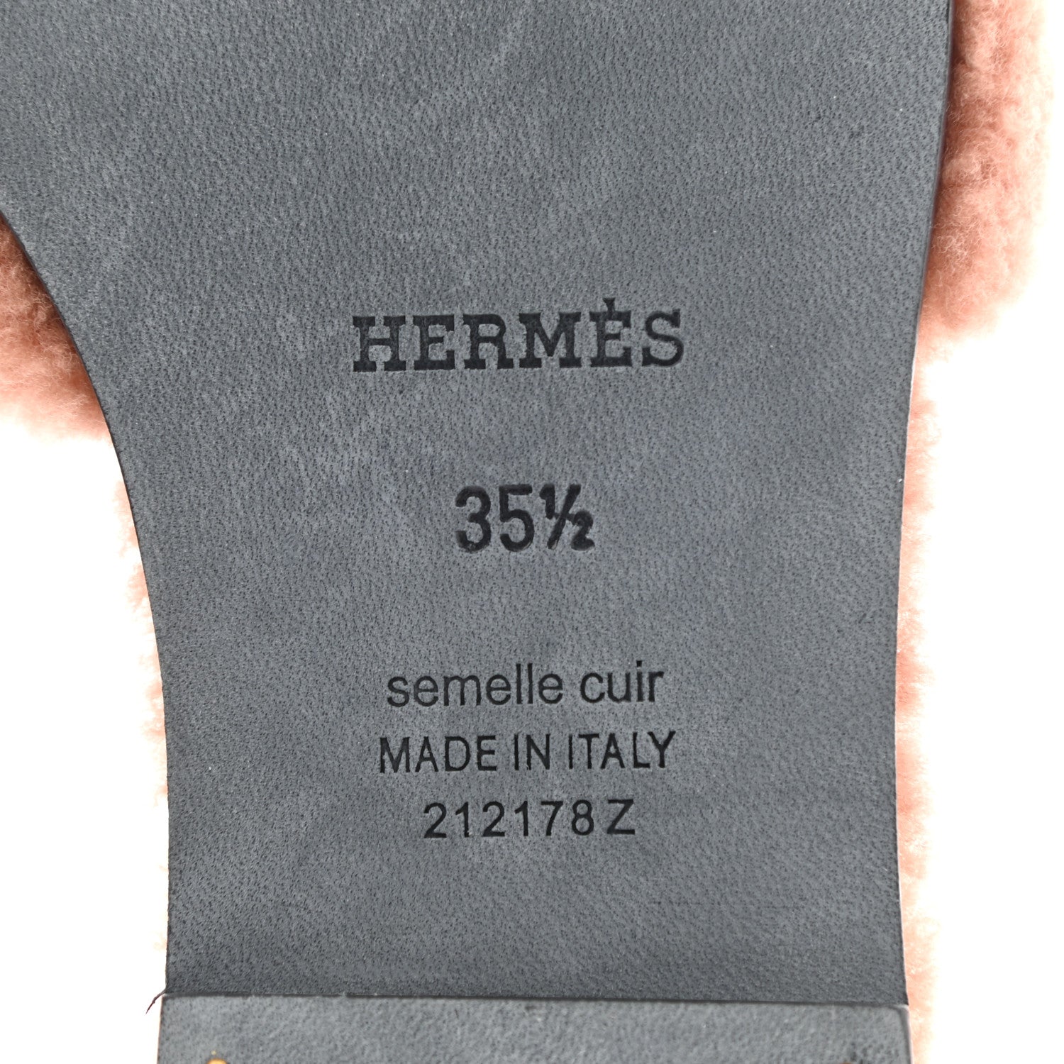 Hermes Woolskin Oran Sandals 35.5 Rose Aube 6 of 7