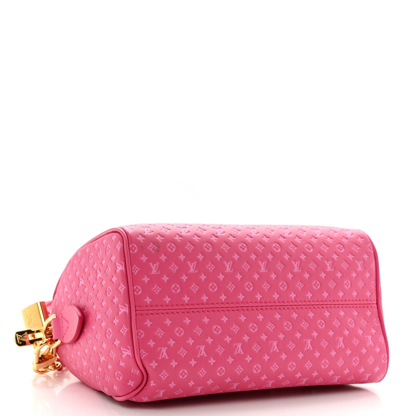 Calfskin Nanogram Embossed Speedy Bandouliere 20 Rose