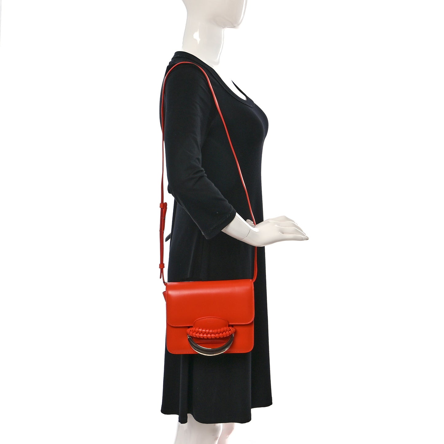 Calfskin Kattie Shoulder Bag Rusted Orange