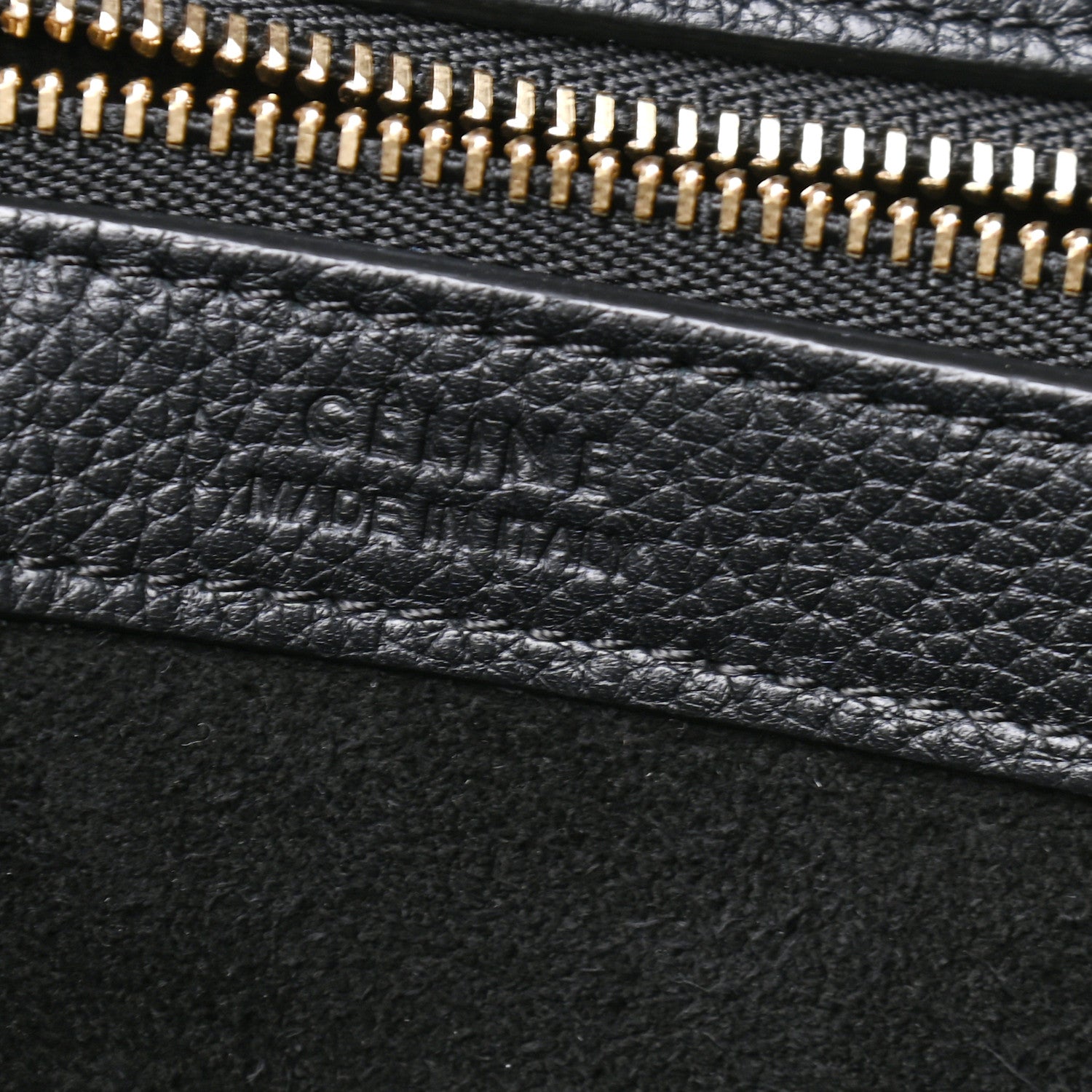 Celine Soft Grained Calfskin Medium Belt Cabas Phantom Black 5 of 5