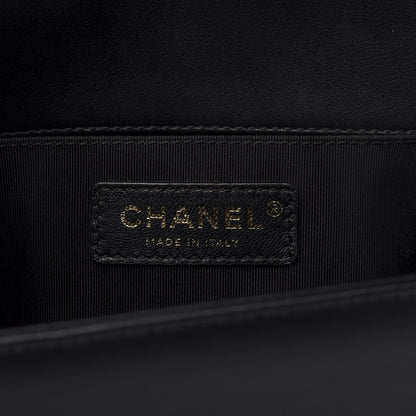 Chanel Lambskin Quilted Medium Boy Flap Black 5 of 11