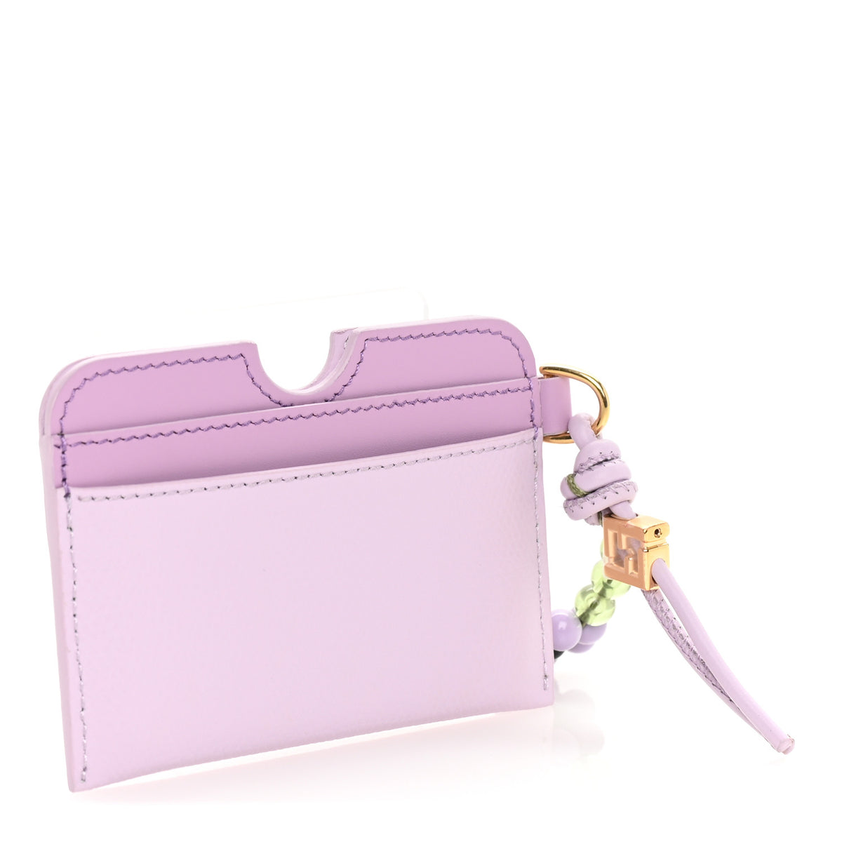 Fendi Vitello Cruise FF Diamonds Card Case Lilac 3 of 6