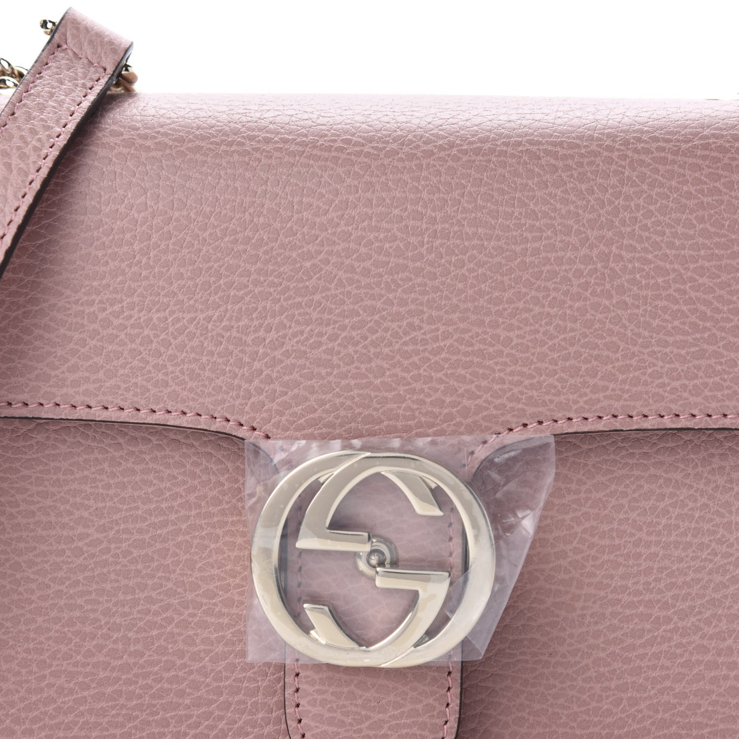 Gucci Dollar Calfskin Small Interlocking G Shoulder Bag Soft Pink 10 of 10