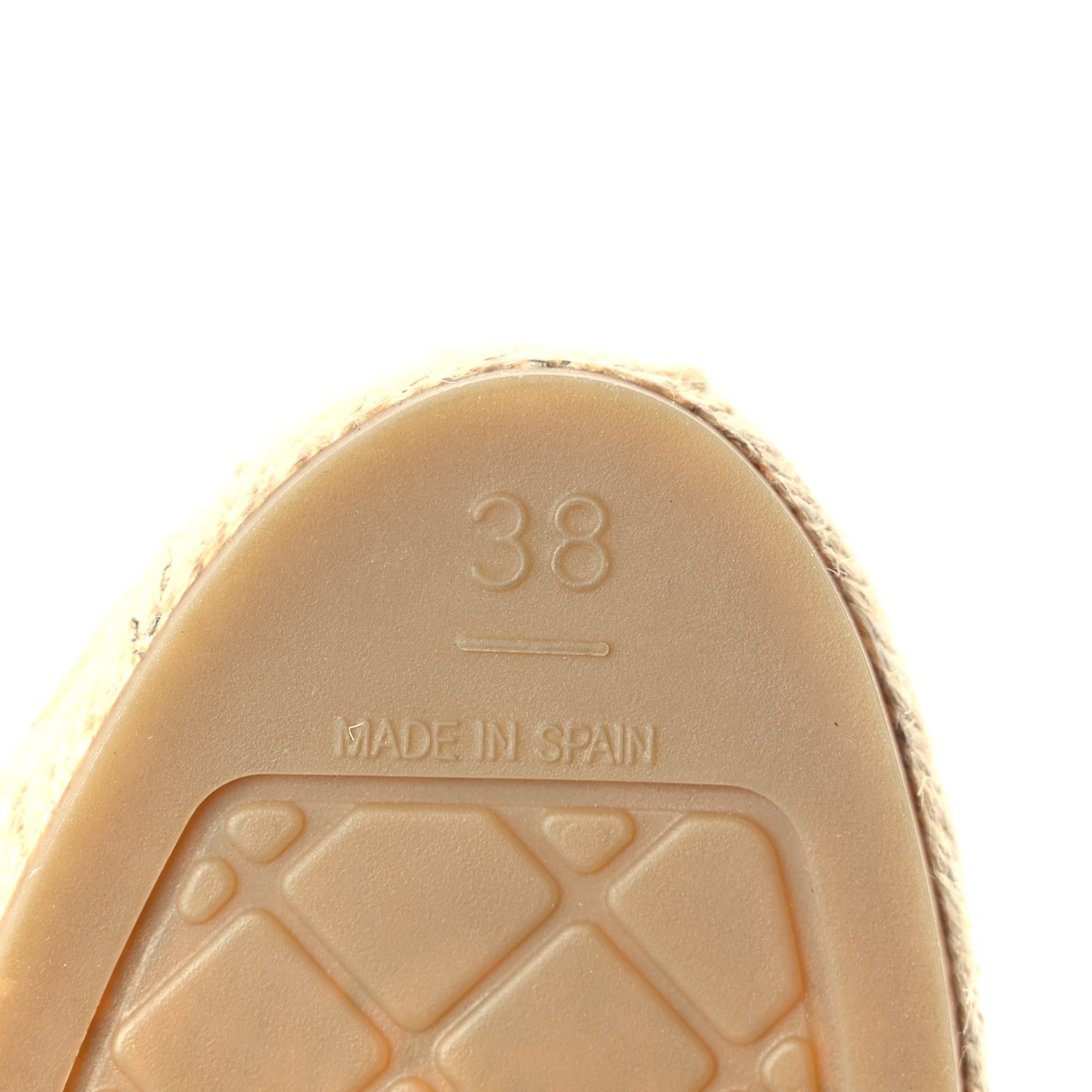 Chanel Lambskin Printed Coco Beach Espadrilles 38 Beige Black 7 of 9