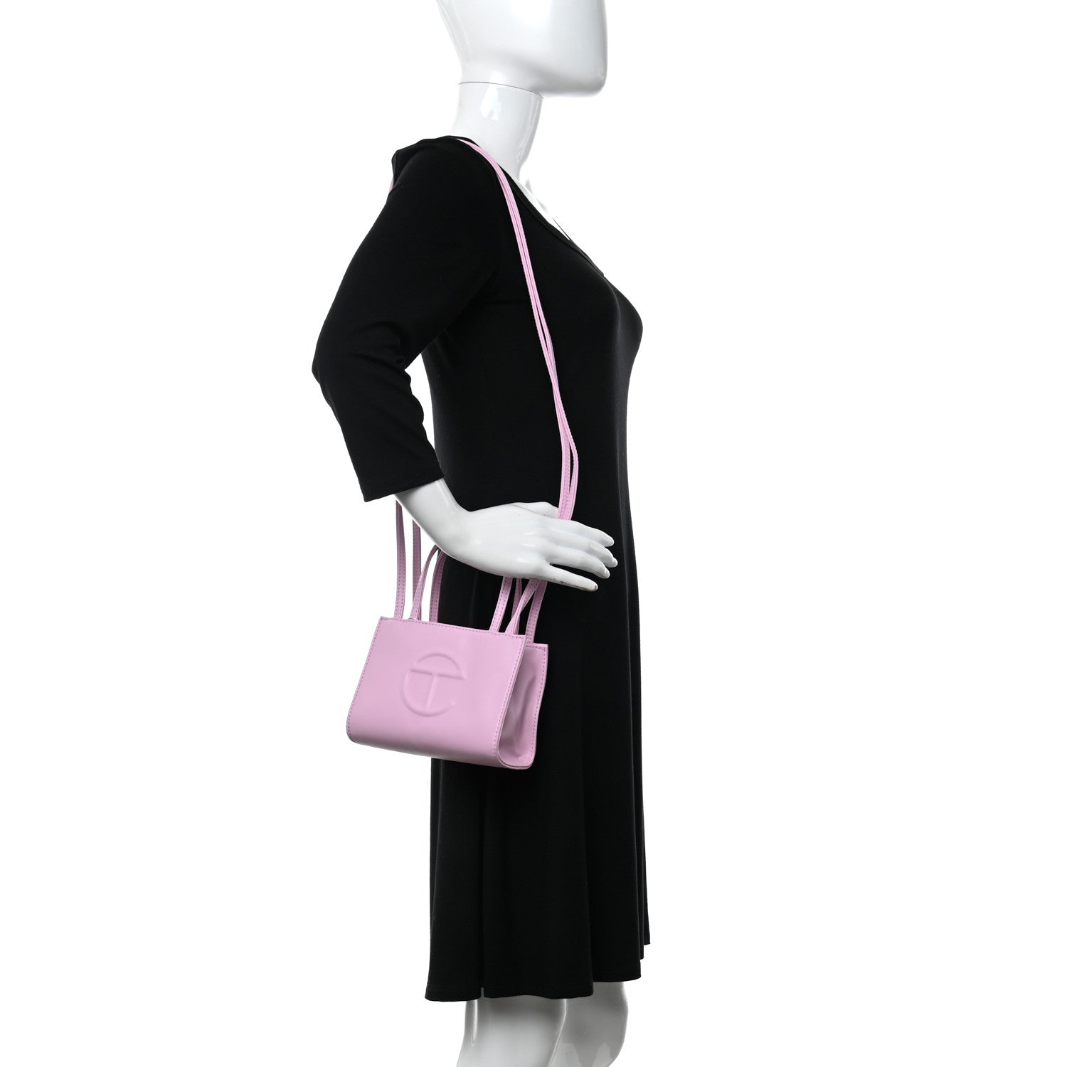 Telfar Vegan Leather Small Shopping Bag Bubblegum 2 of 8