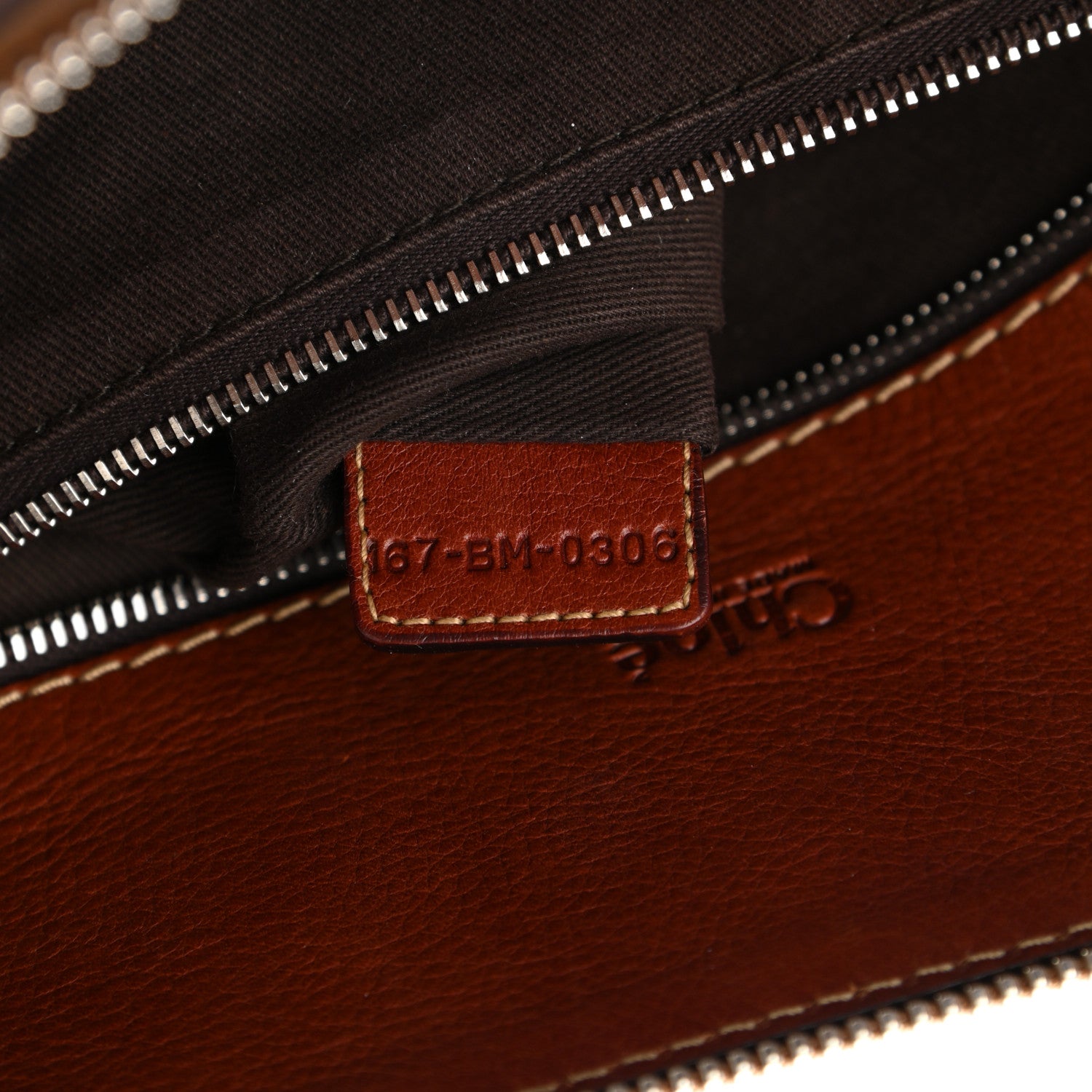 Chloe Calfskin Edith Satchel Ecureil Brown 5 of 17