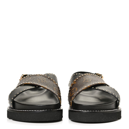 Louis Vuitton Monogram Paseo Flat Comfort Sandals 35 Black 2 of 11
